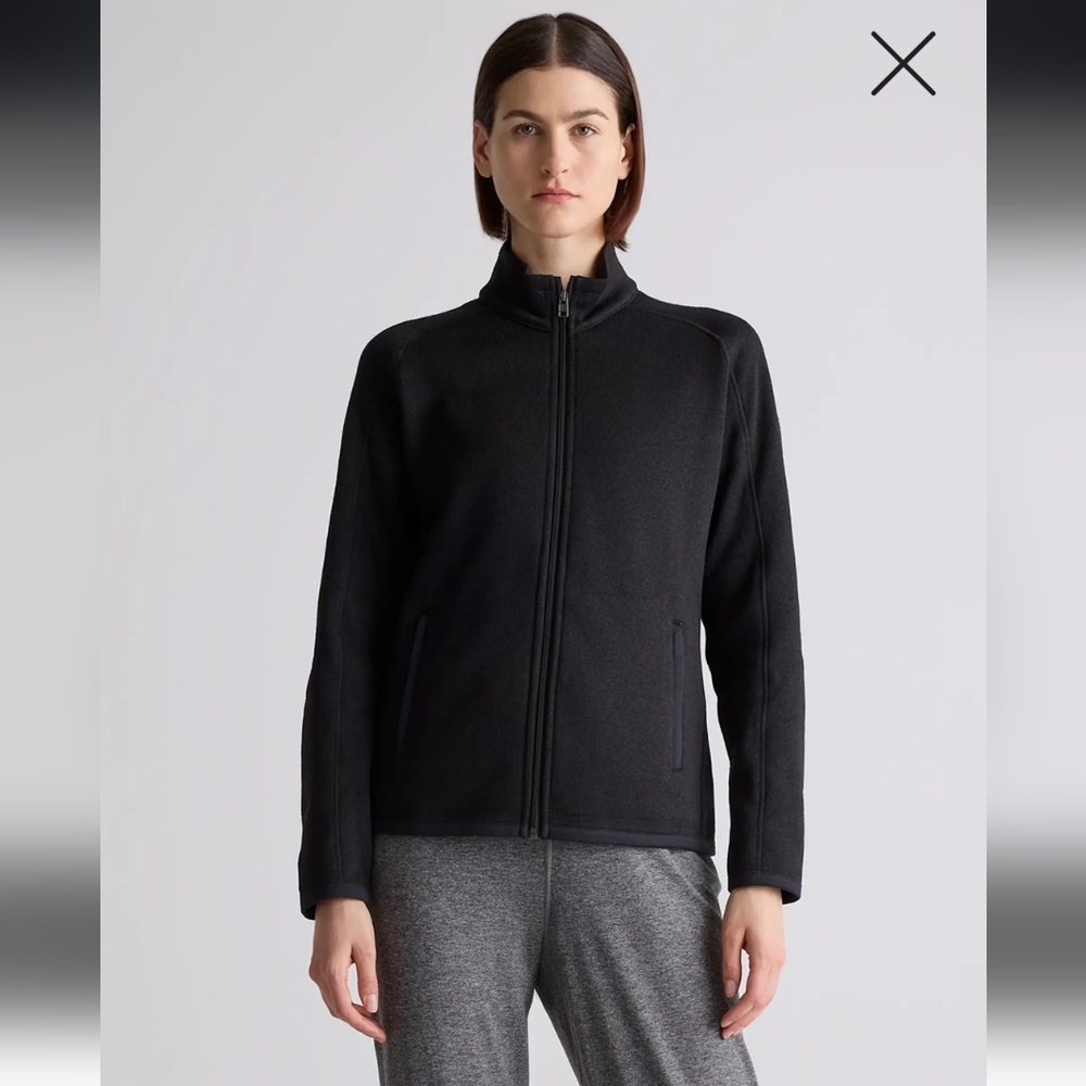 NWT Quince Sweater-Knit Fleece Full-Zip Jacket, Medium